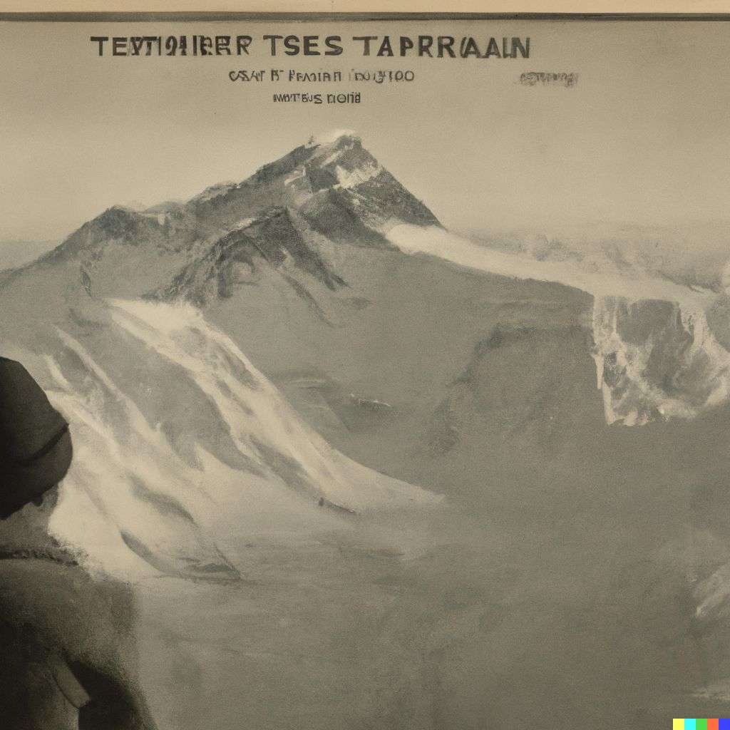 someone gazing at Mount Everest, front page of The New York Times, 1920